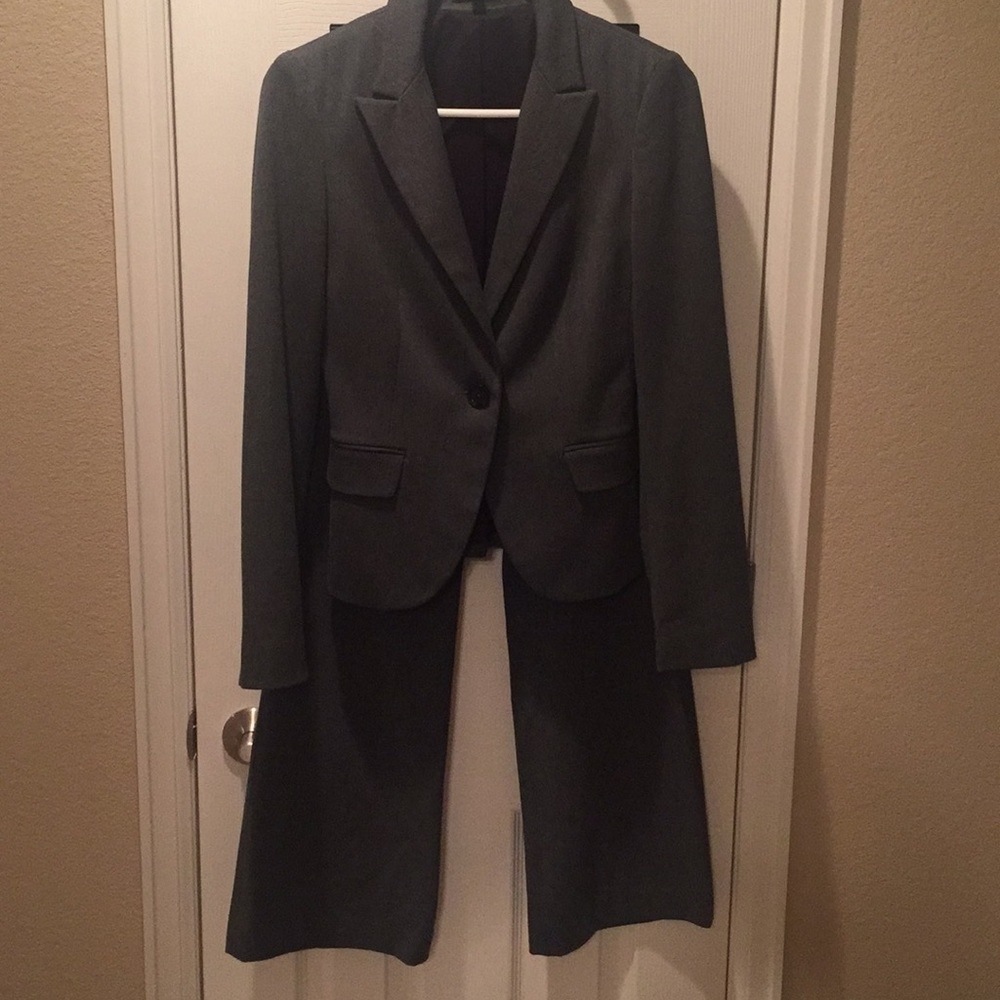 Express Gray women’s suit blazer and editor pants